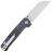 Нож QSP Penguin Satin сталь D2 рукоять Shredded CF/Blue G10 (QS130-TBL)
