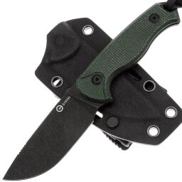 Нож CIVIVI Timberbark blackwash сталь 14C28N рукоять Green Canvas Micarta (C23094-3)