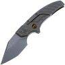 Нож We Knife Typhoeus Stonewash сталь CPM-20CV рукоять Gray Titanium (WE21036B-2)