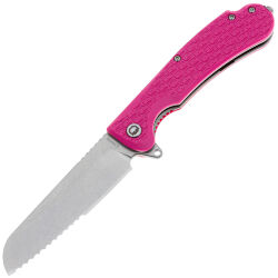 Нож Daggerr Smoke Eater DL serrated stonewash сталь 8Cr14MoV рукоять Pink FRN