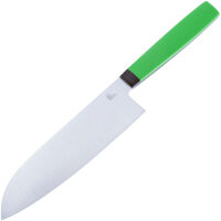 Нож кухонный Owl Knife Сантоку SA160 сталь N690 рукоять салатовый G10