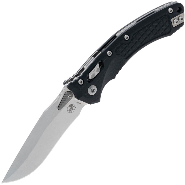 Нож Microtech Amphibian Ram-Lok 30th anniversary stonewash сталь M390MK рукоять Black Frag G10