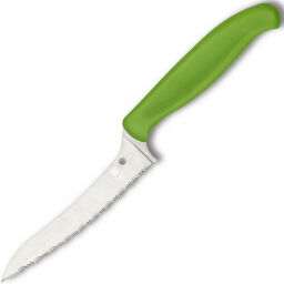 Нож кухонный Spyderco Z-Cut Pointed Serrated cталь CTS-BD1 рук. зеленый полипропилен (K14SGN)