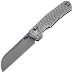 Нож Kunwu CHAD stonewash сталь PM-60 рукоять Diamond Texture Gray Ti