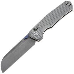 Нож Kunwu Chad stonewash сталь PM-60 рукоять Diamond Texture Gray Ti Нож Kunwu Chad stonewash сталь PM-60 рукоять Diamond Texture Gray Ti