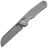 Нож Kunwu Chad stonewash сталь PM-60 рукоять Diamond Texture Gray Ti