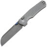 Нож Kunwu Chad stonewash сталь PM-60 рукоять Diamond Texture Gray Ti