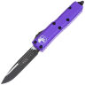Нож Microtech UTX-85 S/E black сталь M390 рукоять Purple Aluminum (231-1PU)