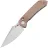 Нож Tenable Fenrir Crossbar Lock stonewash сталь Nitro-V рукоять Brown Micarta