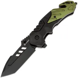 Нож Ganzo G629-GR cталь 8Cr14 рукоять Black PP/Olive Aluminum Нож Ganzo G629-GR cталь 8Cr14 рукоять Black PP/Olive Aluminum