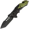 Нож Ganzo G629-GR cталь 8Cr14 рукоять Black PP/Olive Aluminum