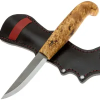 Нож Финка Стандарт сталь 65Г рукоять Карельская береза (Дух Диких Лесов)