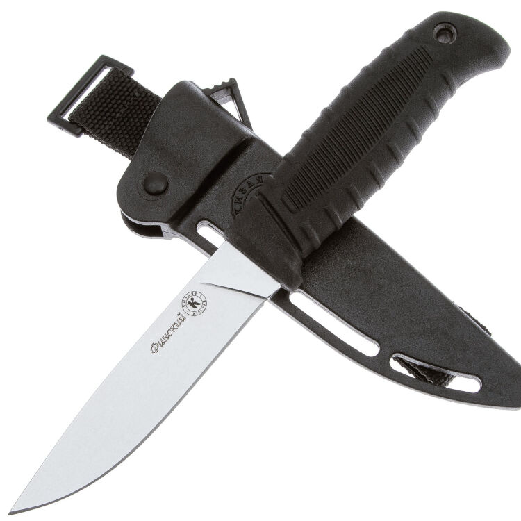Нож Кизляр Финский сталь Х12МФ полированный рукоять эластрон (061301)