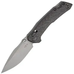 Нож ZT 0203 stonewash сталь M390 рукоять Carbon fiber
