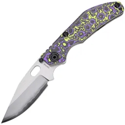 Нож North Mountain Blade Dwyer BBNM Bowie сталь SLD-Magic рукоять Joker Purple/Yellow CF