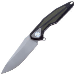 Нож Rike Knife Tulay сталь 154CM рукоять Black G10/OD Green inlay