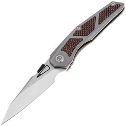 Нож Maxace Glede сталь M390 рукоять Gray Titanium/Red Carbon Fiber