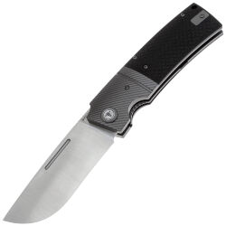 Нож SHOOZIZ XUN122 satin сталь 14C28N рукоять Steel/Black G10
