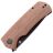 Нож Petrified Fish Beluga Tanto Blackwash сталь K110 рукоять Brown Micarta