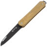 Нож FOX Vulpis 55 Black сталь M390 рукоять латунь (FX-VP130 OTB)