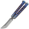 Нож-бабочка AtroposKnife Micro Demon сталь N690 рукоять Blue Gradient Titanium