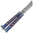 Нож-бабочка AtroposKnife Micro Demon сталь N690 рукоять Blue Gradient Titanium