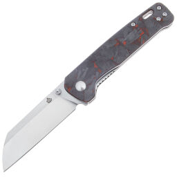 Нож QSP Penguin Satin сталь D2 рукоять Shredded CF/Red G10 (QS130-TRD)