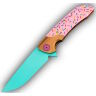 Нож Maxace Goliath 2.0 Dessert Warrior сталь 10Cr15CoMoV Blue рукоять Doughnut G10/Blue Teal Ti