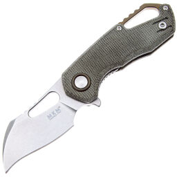 Нож MKM Isonzo Hawkbill сталь M390 рукоять Green Canvas Micarta (FX03M-1GC)