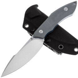 Нож Tenable Luccio stonewash сталь 14C28N рукоять Grey G10