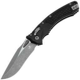 Нож Microtech Amphibian Ram-Lok apocalyptic сталь M390MK рукоять Black Frag G10 (137RL-10APFRGTBK)