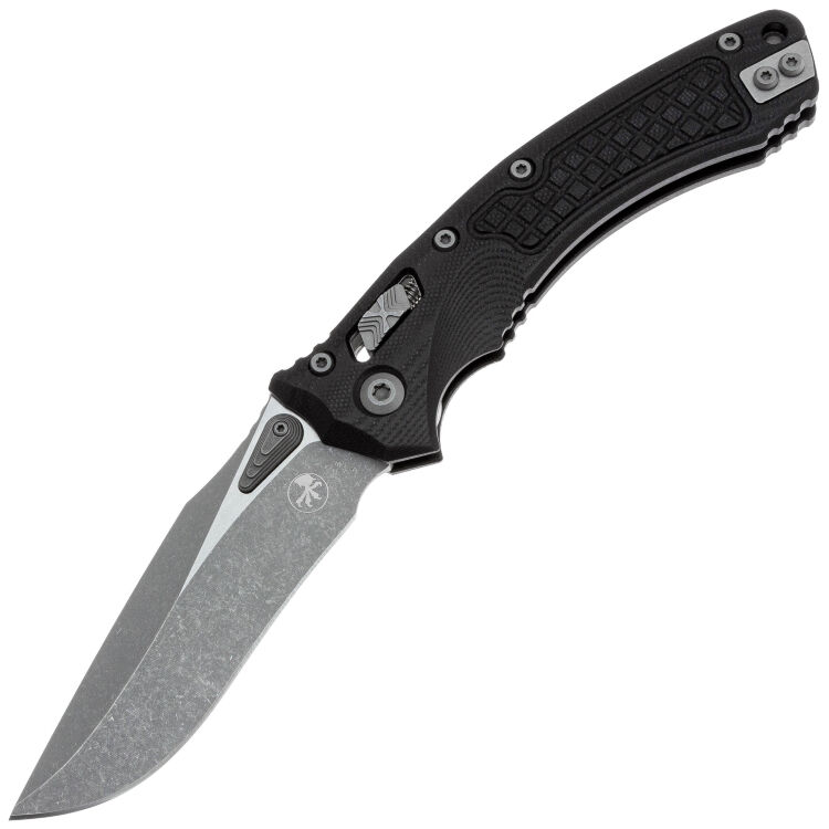 Нож Microtech Amphibian Ram-Lok apocalyptic сталь M390MK рукоять Black Frag G10 (137RL-10APFRGTBK)