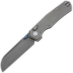 Нож Kunwu CHAD stonewash сталь PM-60 рукоять Gray Ti