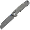 Нож Kunwu Chad stonewash сталь PM-60 рукоять Gray Ti