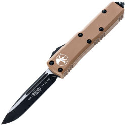 Нож Microtech UTX-85 S/E black сталь M390 рукоять Tan Aluminum (231-1TA)