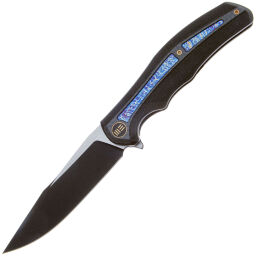 Нож We Knife Zonda blackwash сталь CPM-20CV рукоять Black Ti/Flamed Ti/Twill CF (WE22016-1)