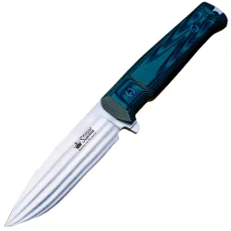 Нож Kizlyar Supreme Sturm конвекс сталь AUS-10co Stonewash рукоять Black/Green G10