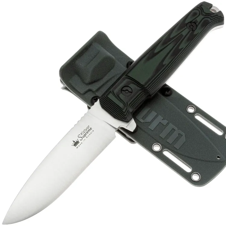 Нож Kizlyar Supreme Sturm конвекс сталь AUS-10co Satin рукоять Black/Green G10
