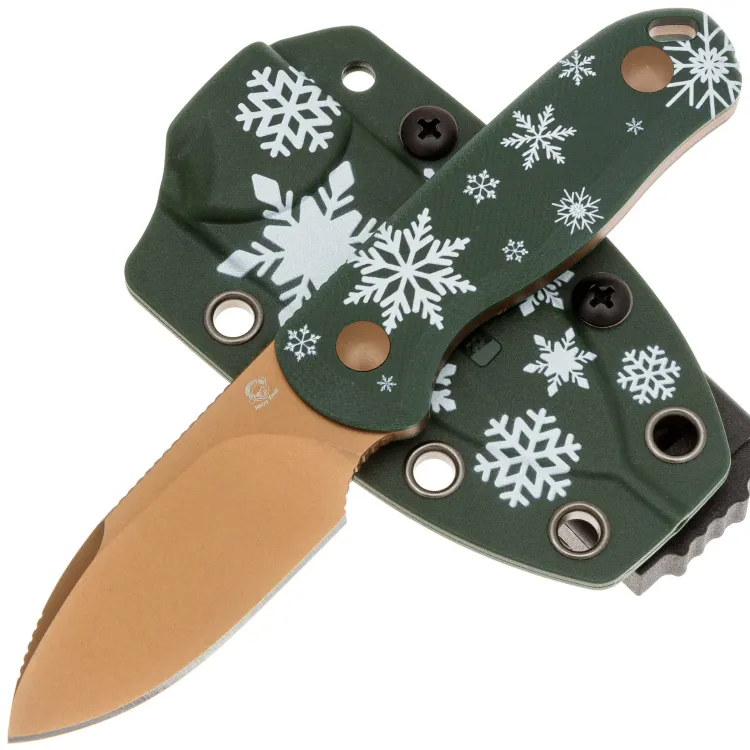 Нож Kizer Drop Bear fixed Drop Point Christmas collection сталь D2 рукоять G10