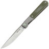 Нож Real Steel Barlow RB-7 сталь S35VN рукоять Ti/Green Micarta (7891)