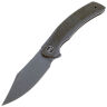 Нож We Knife Snick сталь CPM-20CV рукоять Gray Ti/Dark Green Micarta (WE19022F-5)