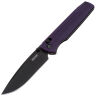 Нож SRM 258L-GN Black Ti сталь D2 рукоять Purple G10