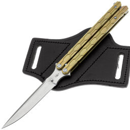 Нож-бабочка Reptilian Плазма-04 сталь S35VN рукоять титан Gold