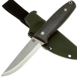 Нож Град Горький Розелли сталь AUS-10Co рукоять Grey Canvas Micarta