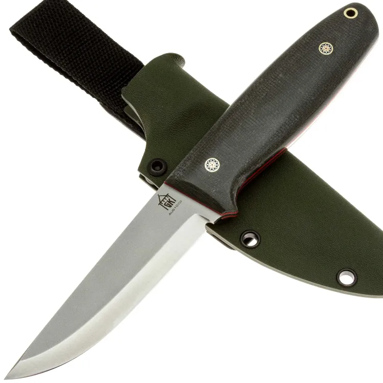 Нож Град Горький Розелли сталь AUS-10Co рукоять Grey Canvas Micarta