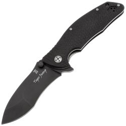 Нож Dendra Tiger Jump PVD сталь D2 рукоять 3D Carbon Fiber (L/DN-4PVD-CF)
