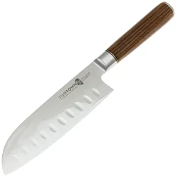 Нож кухонный TuoTown FT-series Сантоку 180 сталь VG-10/Damascus рукоять Pakka Wood