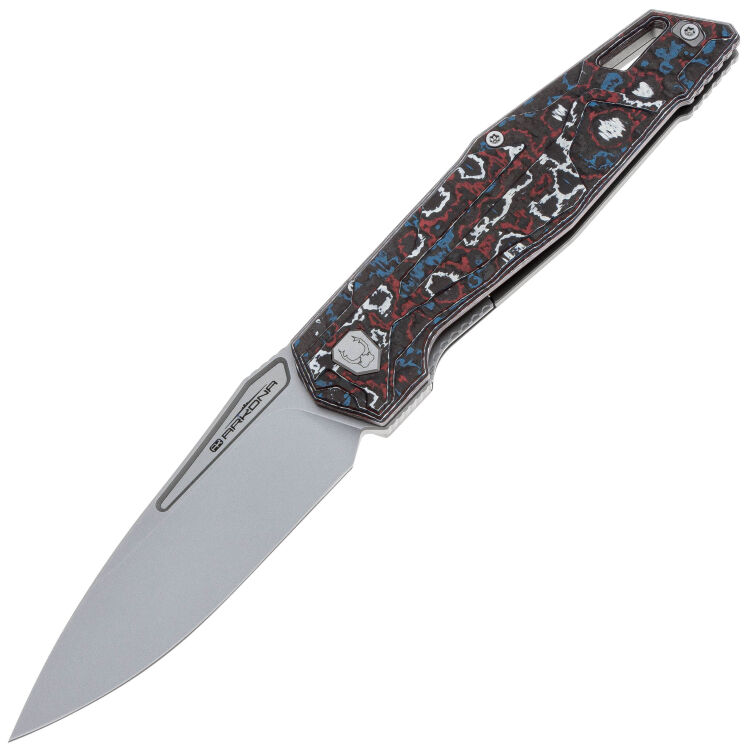 Нож Arkona Buran beadblast сталь M390 рукоять Nebula FatCarbon/Titanium