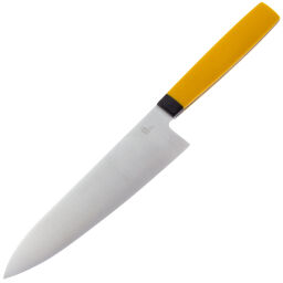 Нож кухонный Owl Knife мини Шеф CH160 сталь N690 рукоять желтый G10