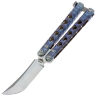 Нож-бабочка AtroposKnife Micro Demon сталь N690 рукоять Stone Blue Titanium